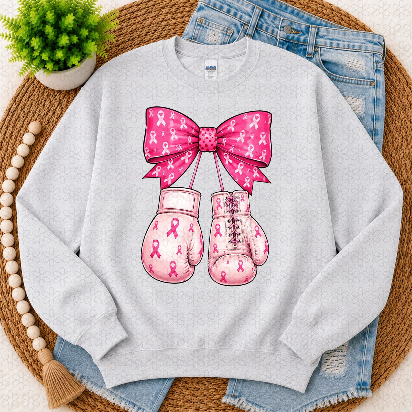 Breast Cancer Gloves Completed Tee