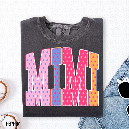 Bright Polka Dot Mimi DTF Transfer