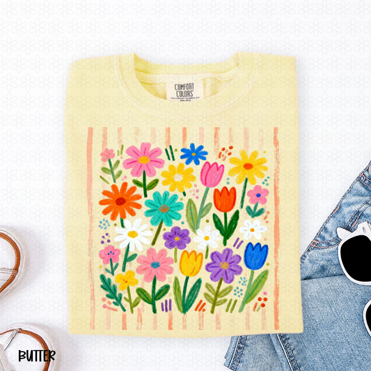 Bright Spring Flowers DTF Transfer