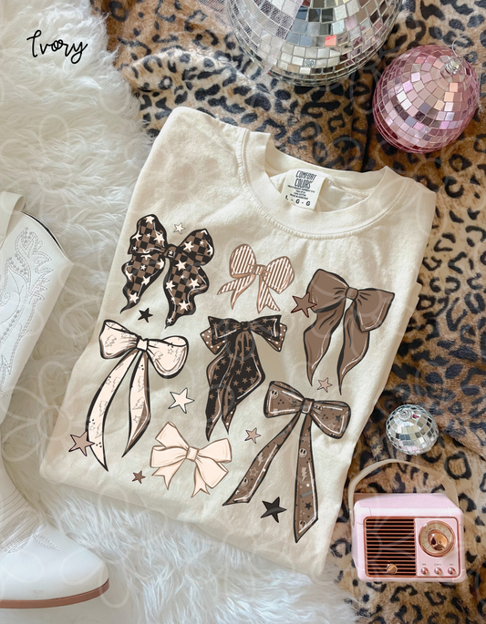 Brown Coquette Bows DTF Transfer