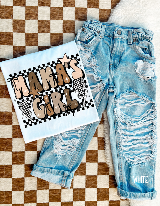 Brown Retro Mama's Girl DTF Transfer