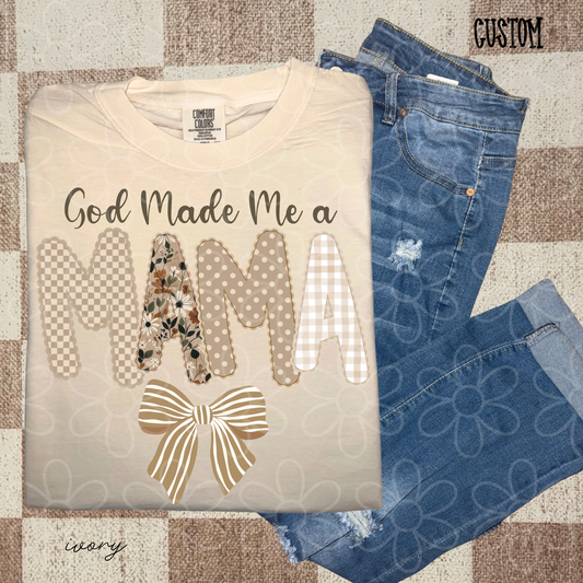 Brown So God Made Me A Custom Name Kids Completed Tee