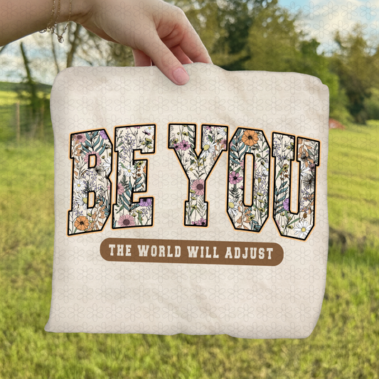 Brown Be You The World Will Adjust Completed Tee