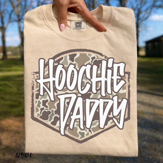 Brown Camo Hoochie Daddy Completed Tee