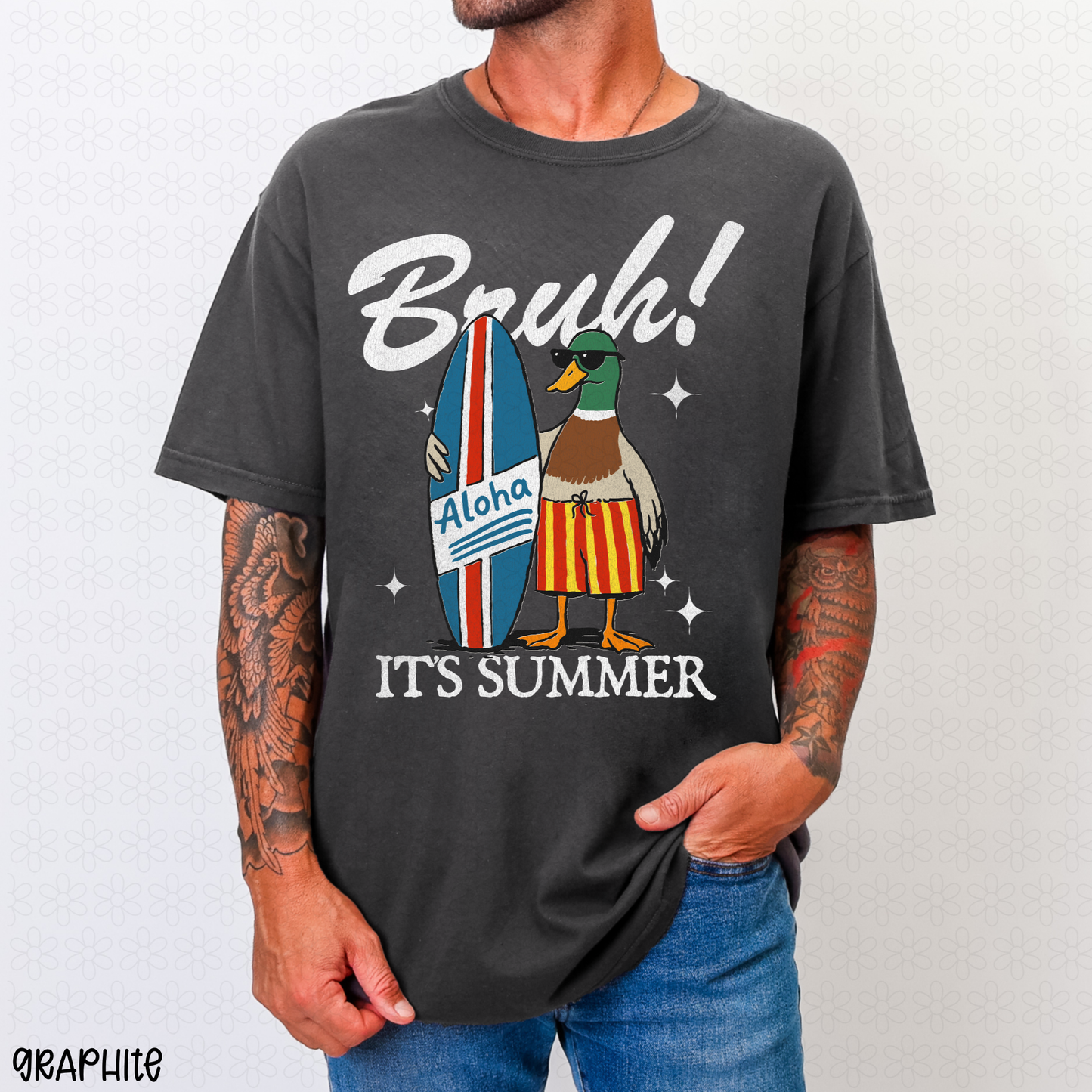 Bruh! Its summer (Multiple Color Options) Completed Tee