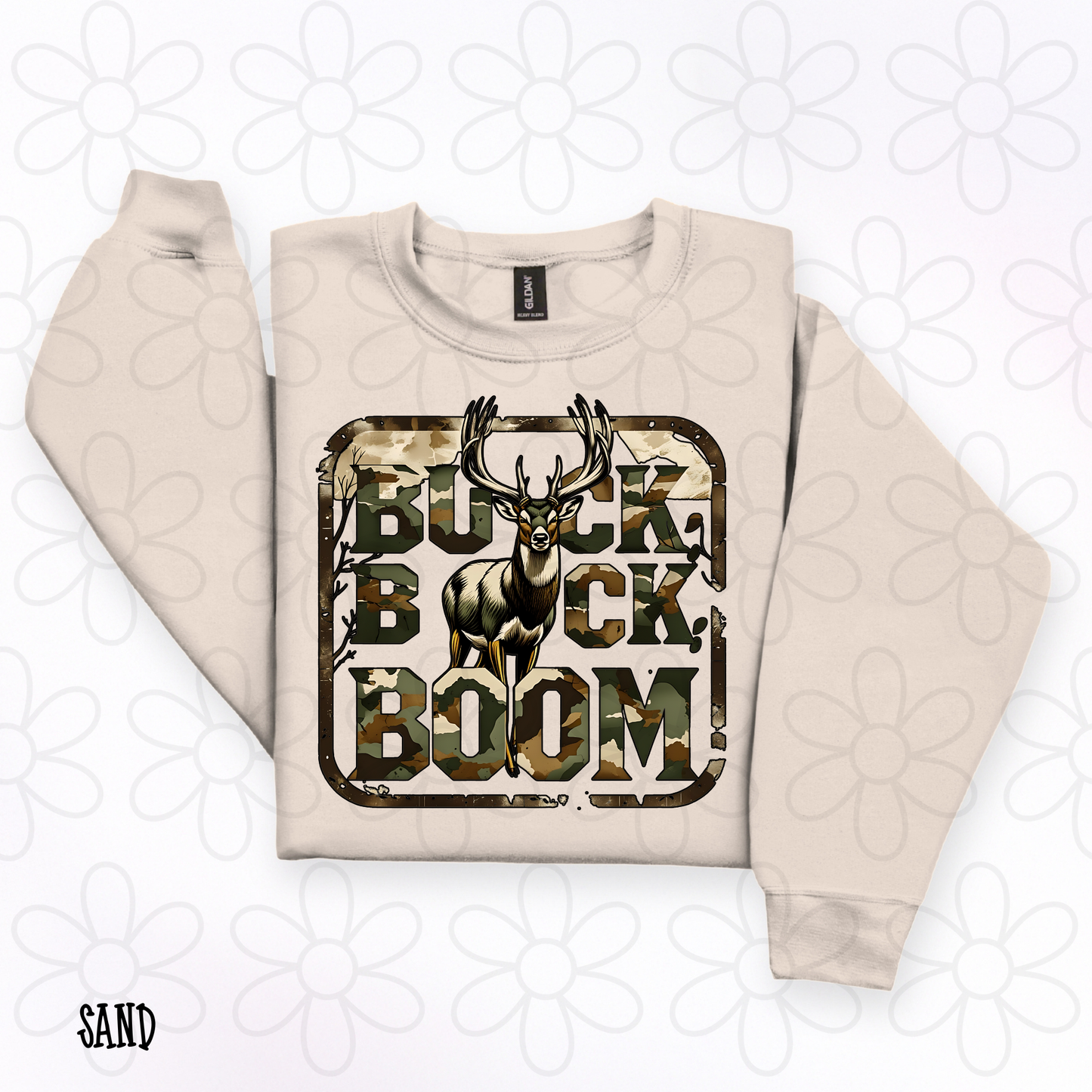 Buck Buck Boom Camo DTF Transfer