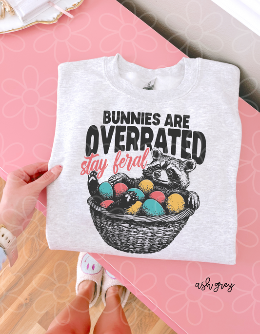 Bunnies Are Overrated Stay Feral Kids Completed Tee