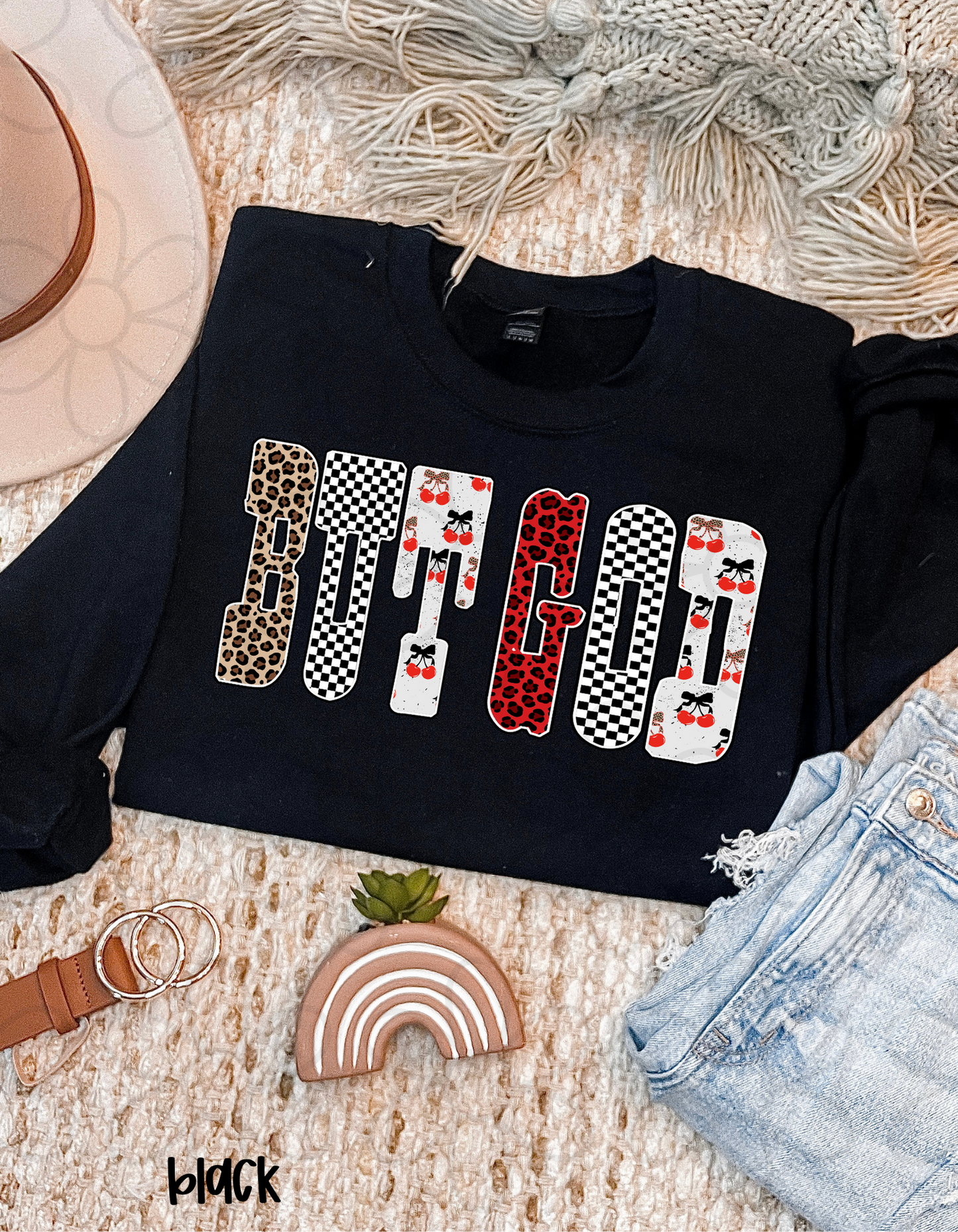 But God Retro Patterns DTF Transfer
