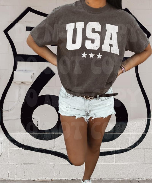 White ‘USA’ DTF Transfer Only