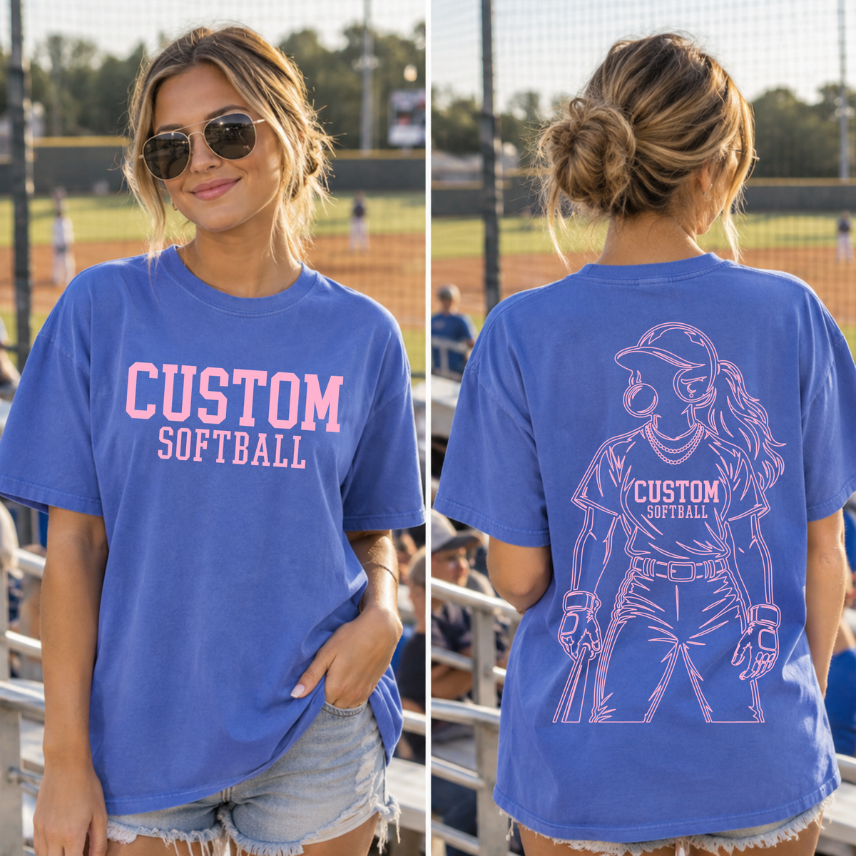 CUSTOM BUBBLE GUM BASEBALL SOFTBALL BATTER  Completed Tee