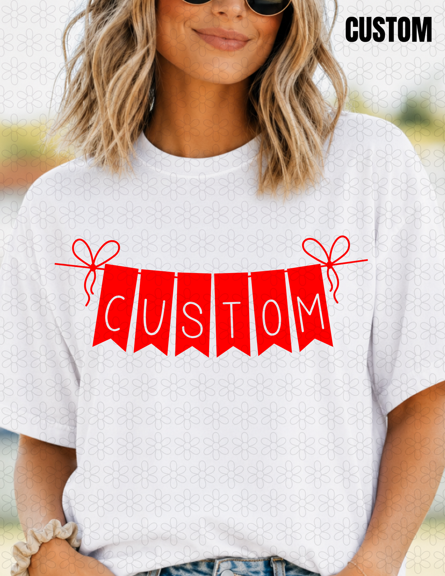 CUSTOM Bow Pennant Banner DTF Transfer
