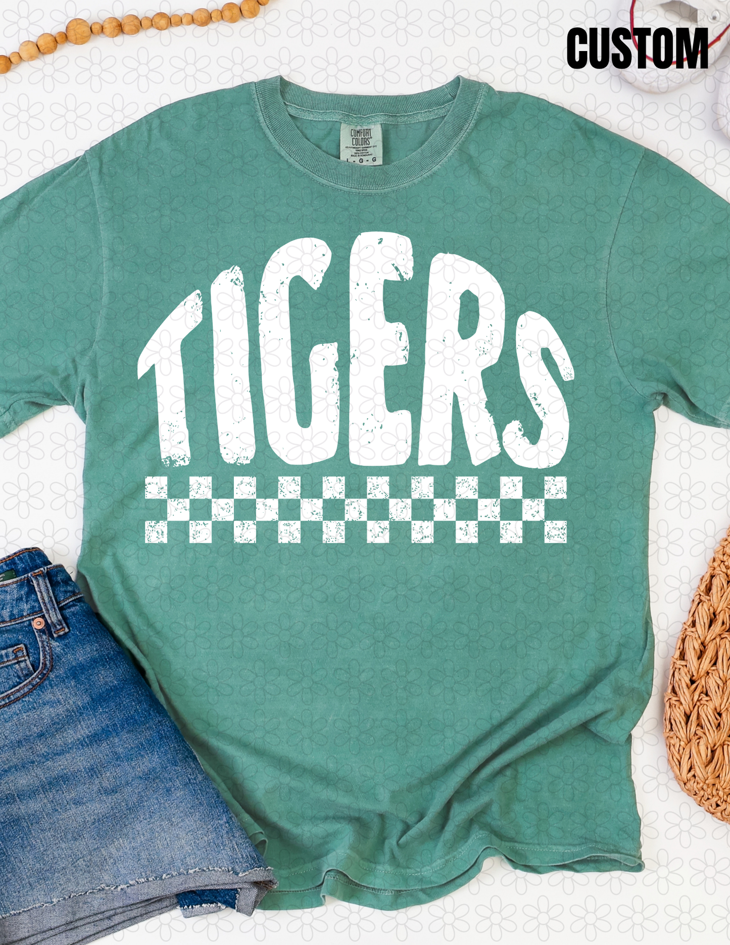 CUSTOM Checkered Mascot Completed Tee