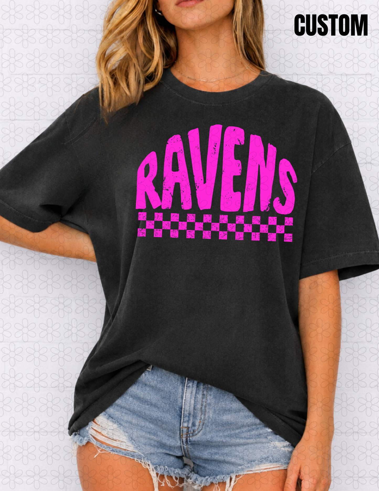 CUSTOM Checkered Mascot Completed Tee