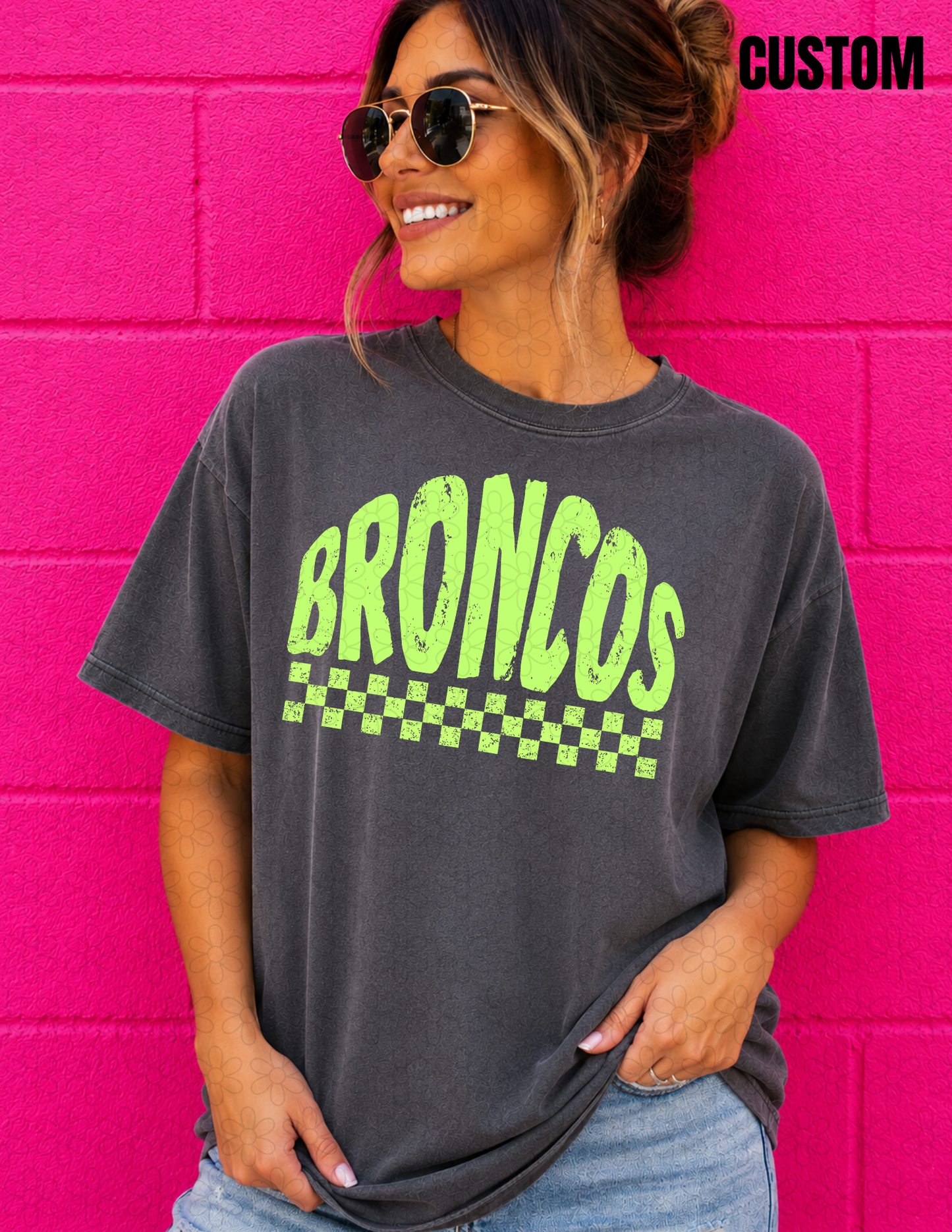 CUSTOM Checkered Mascot Completed Tee