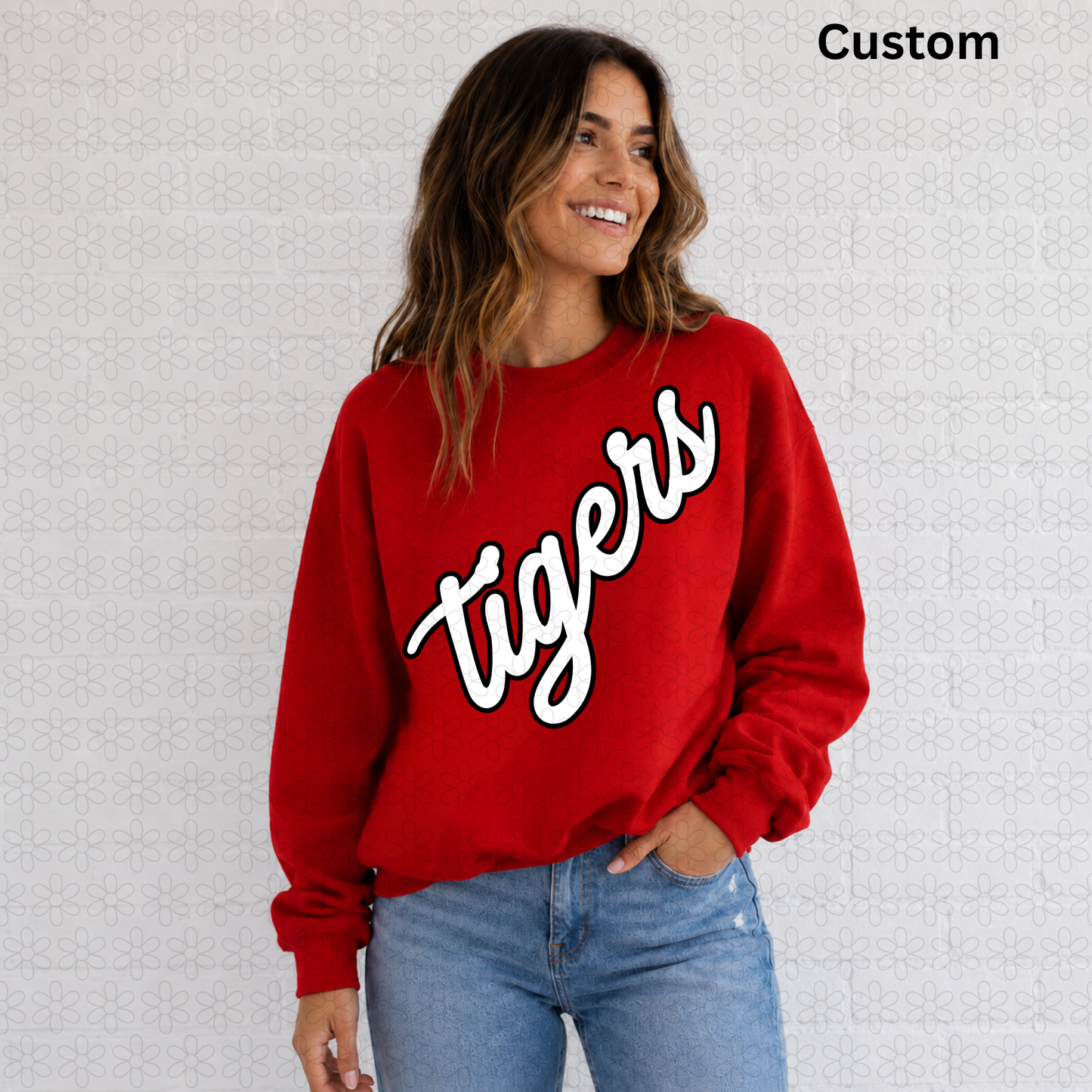 CUSTOM Diagonal Script MASCOT DTF Transfer