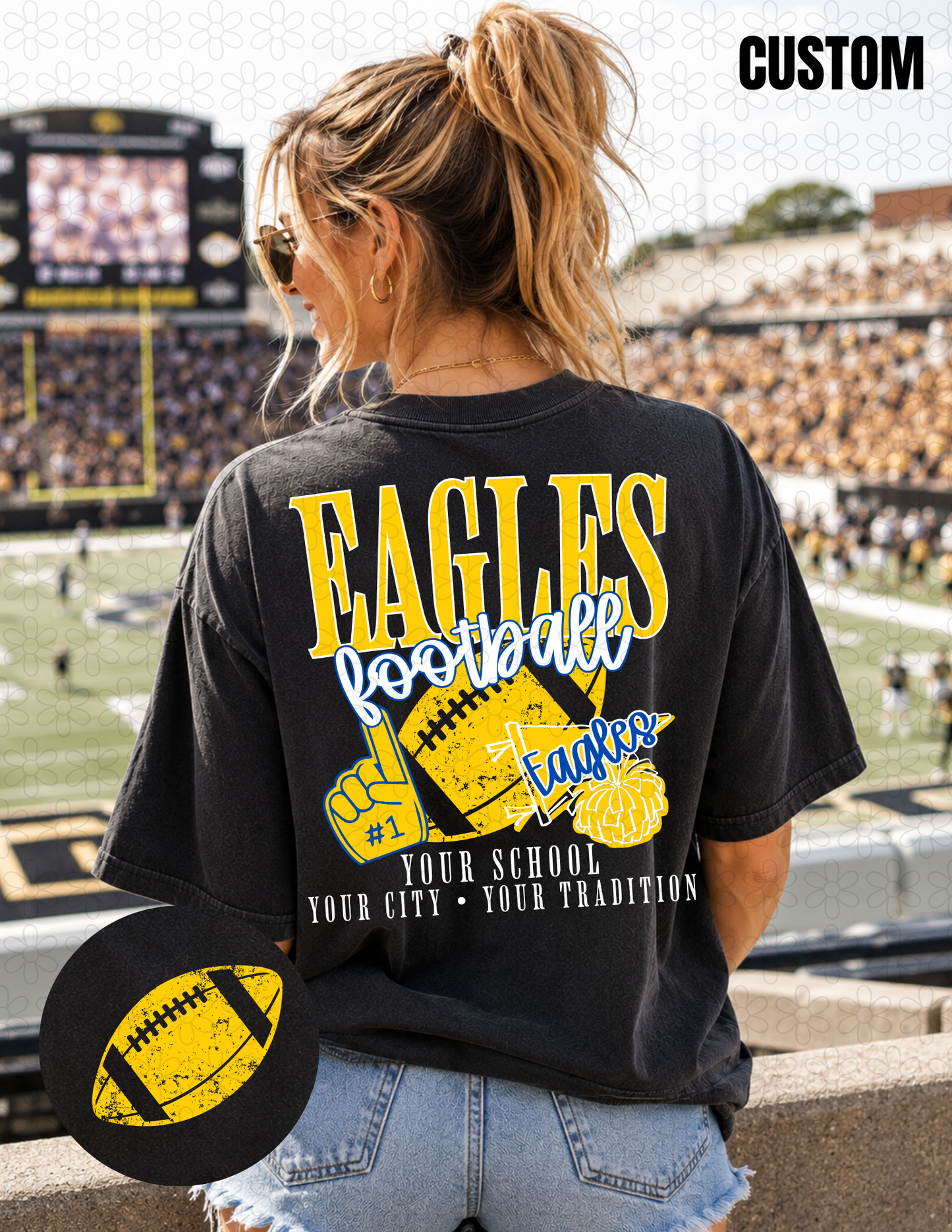 CUSTOM Football School Spirit Mascot DTF Transfer