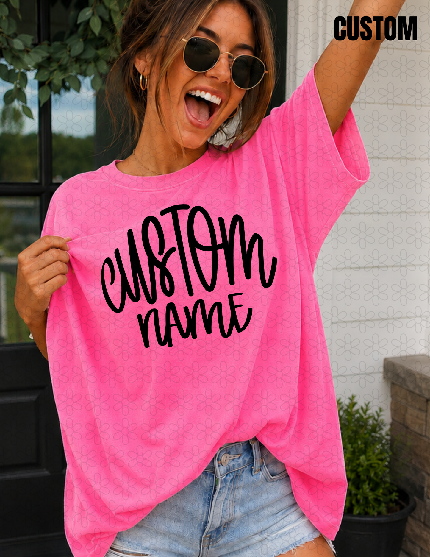 CUSTOM HAND DRAWN TEXT MASCOT Completed Tee