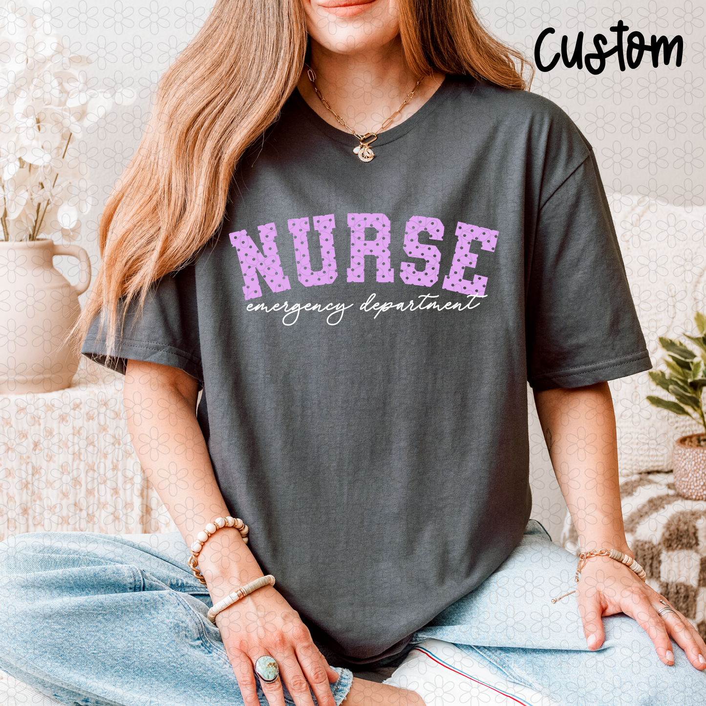CUSTOM POLKA DOT VARSITY Completed Tee