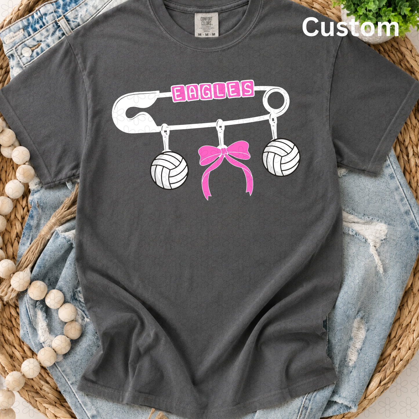 CUSTOM SAFETY PIN CHARMS Completed Tee