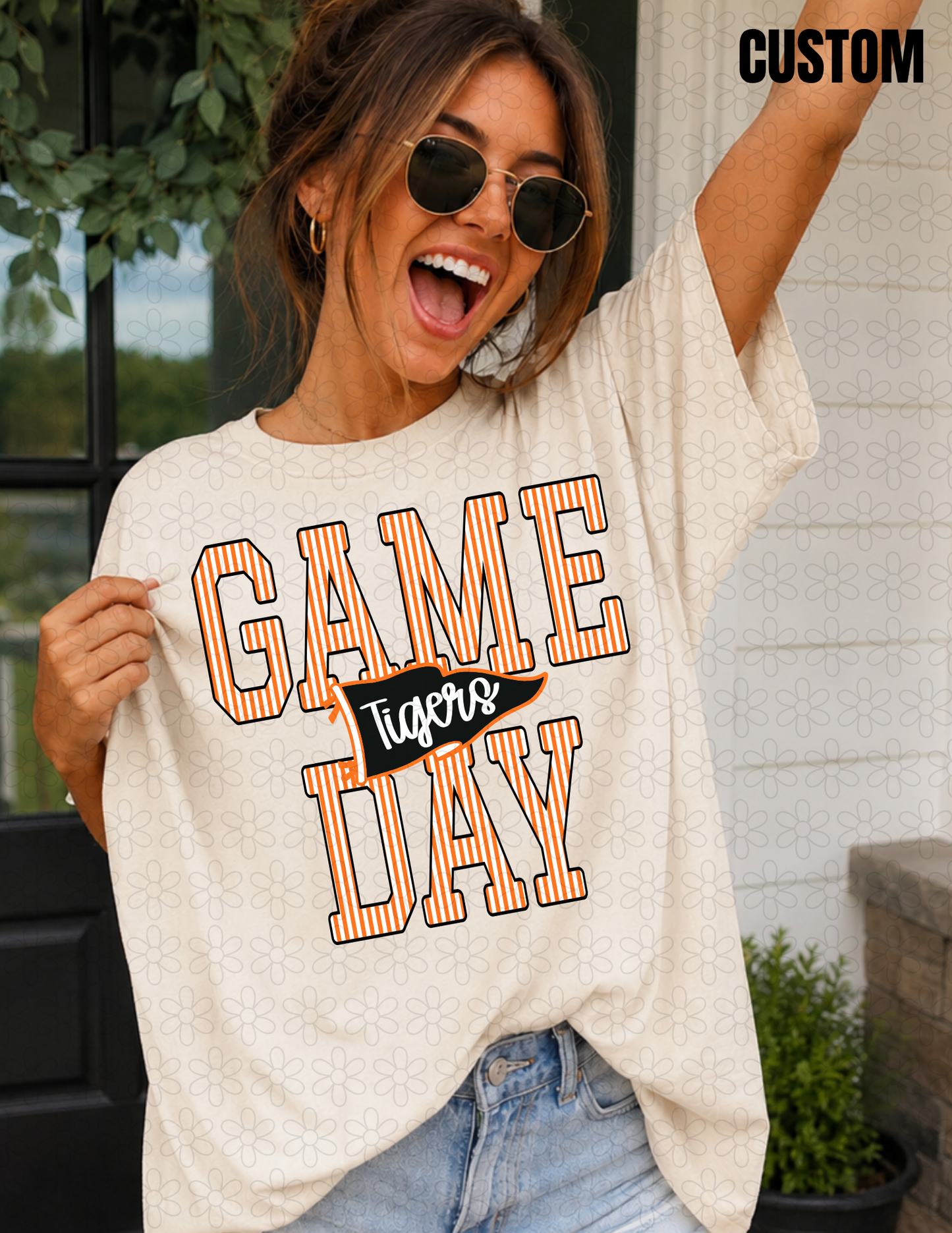 CUSTOM STRIPES  GAME DAY PENNANT DTF Transfer