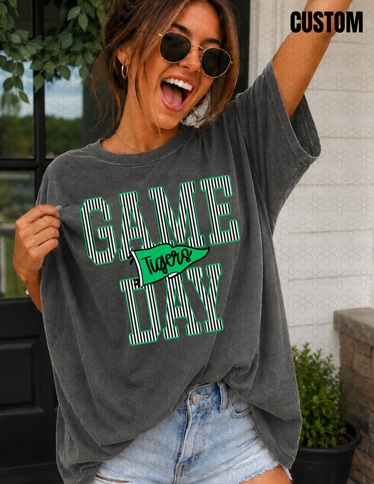 CUSTOM STRIPES  GAME DAY PENNANT DTF Transfer