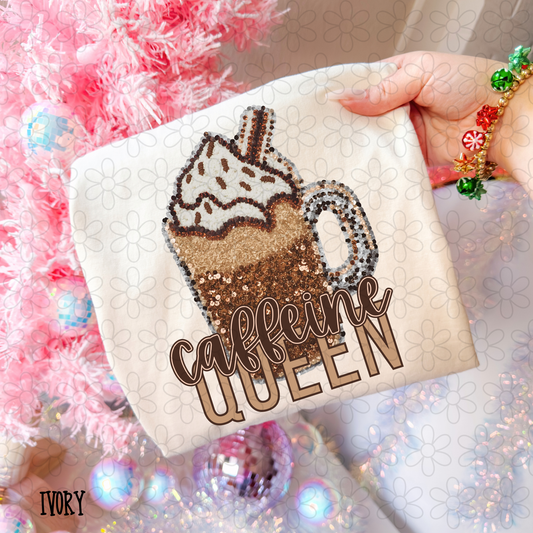 Caffeine Queen Completed Tee