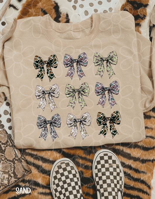 Camo Bows Coquette Completed Tee
