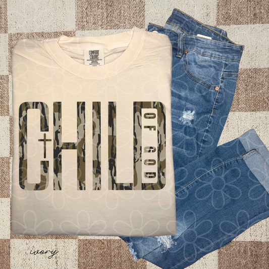 Camo Child Of God DTF Transfer