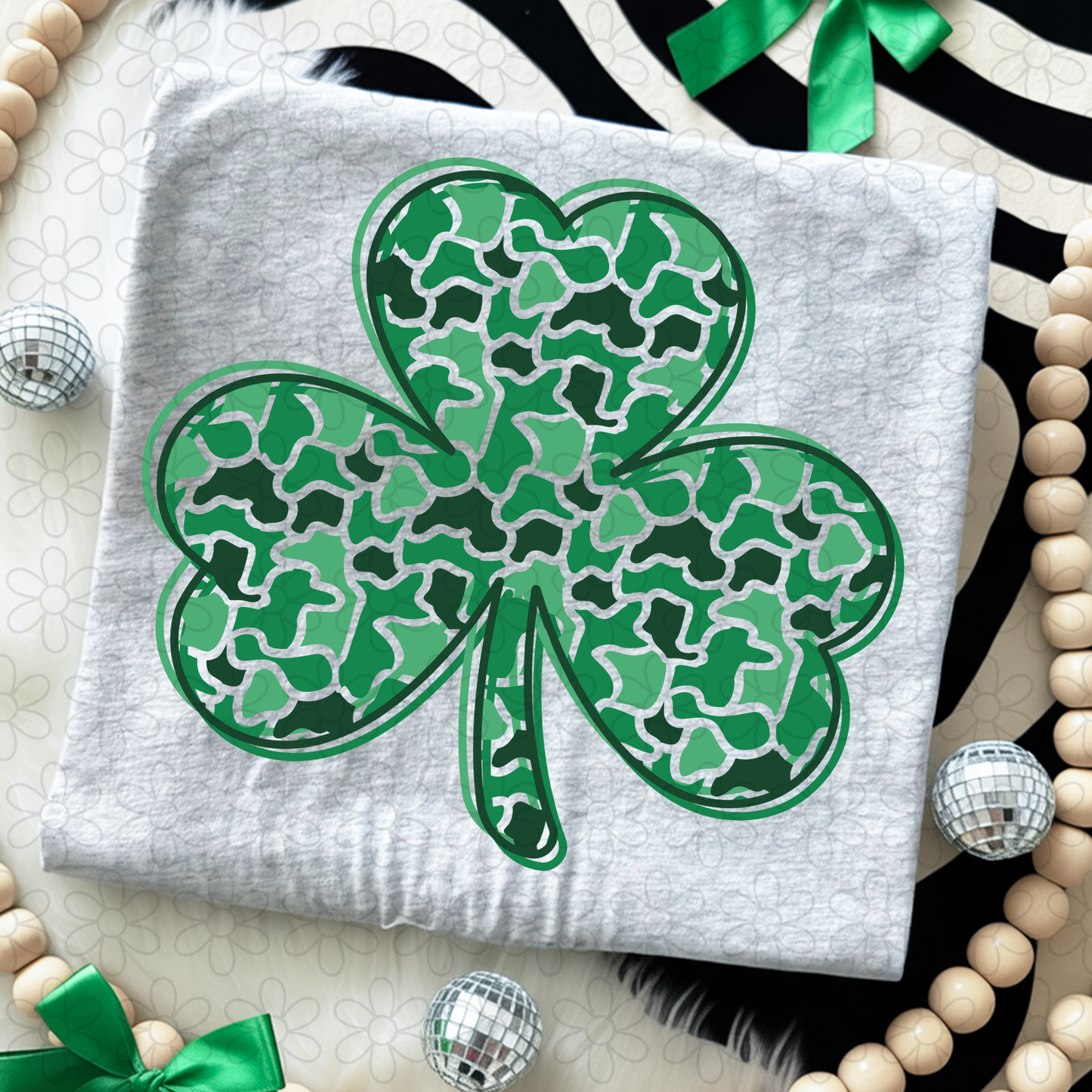 Camo Clover DTF Transfer