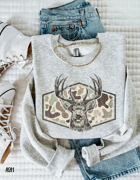 Camo Deer Completed Tee
