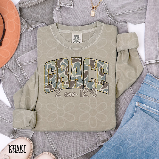 Camo Gold Grace Kids Completed Tee