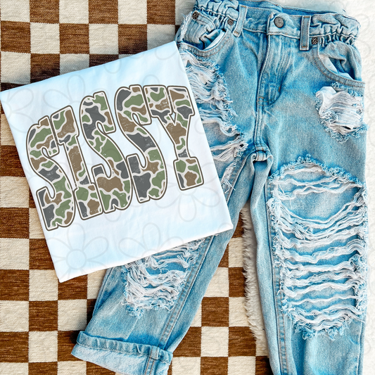 Camo Sissy Kids Completed Tee
