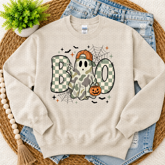 Camo BOO Ghost Boy DTF Transfer