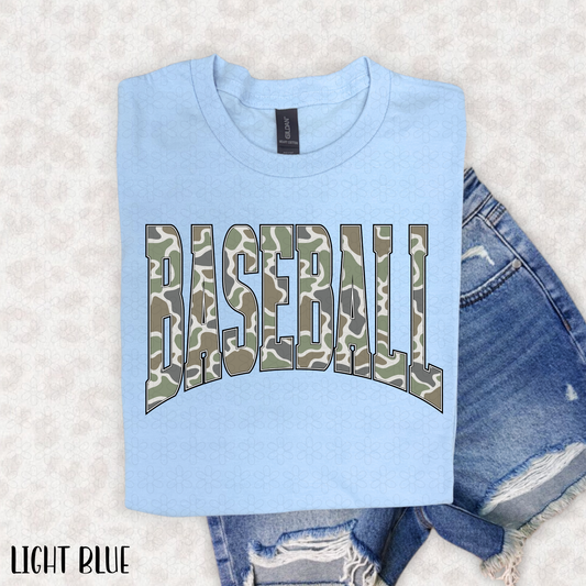 Camo Baseball Completed Tee