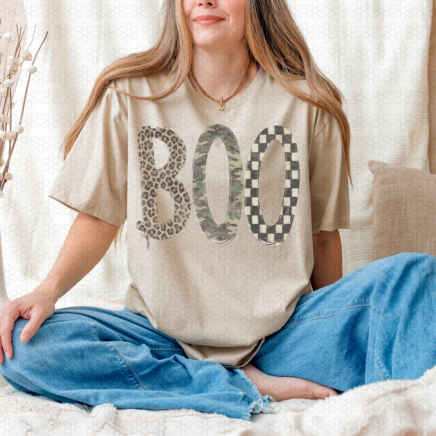Camo Boo Completed Tee
