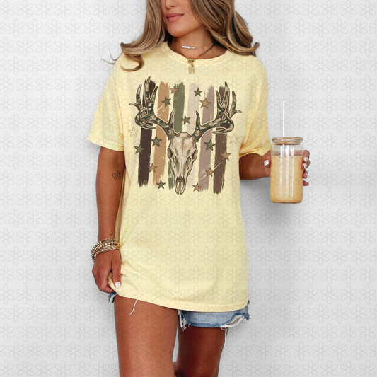 Camo Deer Completed Tee