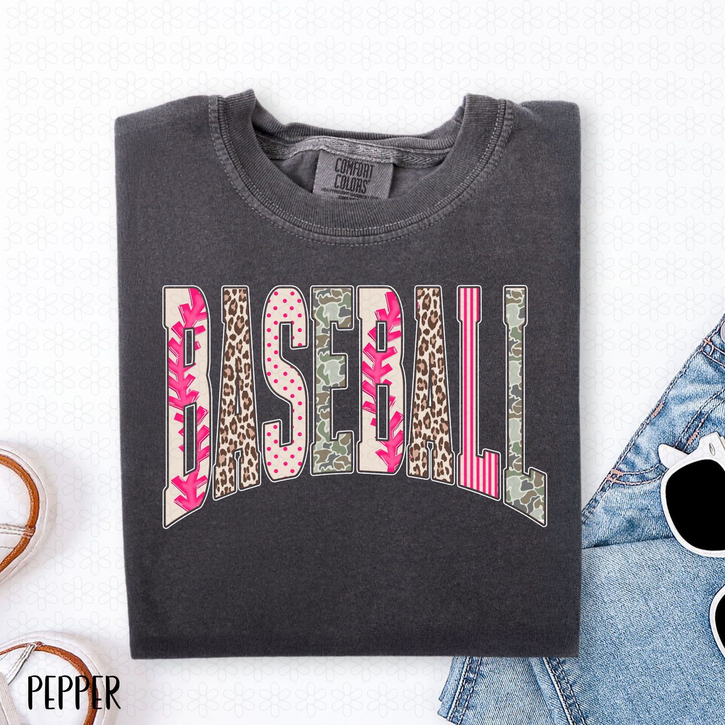 Camo Leopard Baseball DTF Transfer