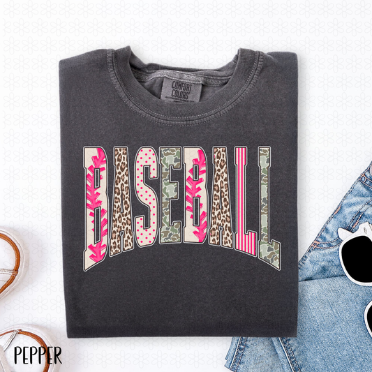 Camo Leopard Baseball DTF Transfer