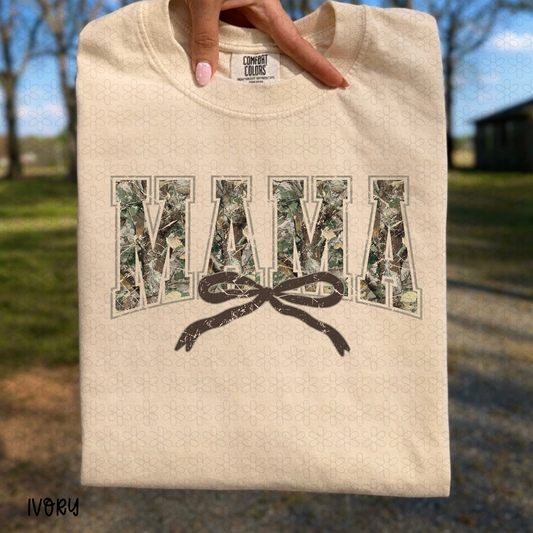 Camo Mama Coquette Completed Tee