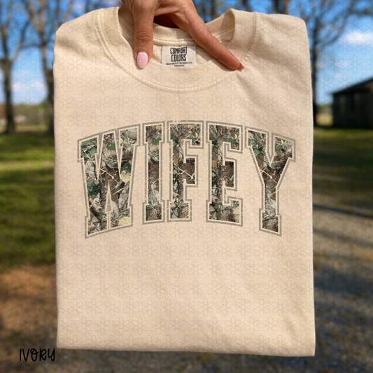 Camo Wifey Completed Tee