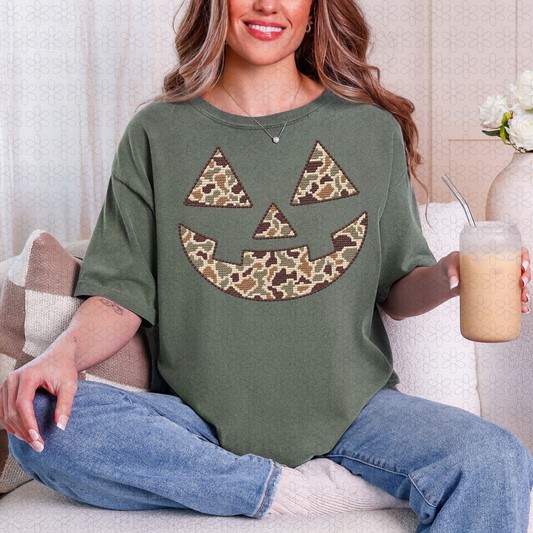 Camo faux stitch Completed Tee