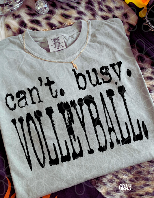 Can't. Busy. Volleyball. DTF Transfer