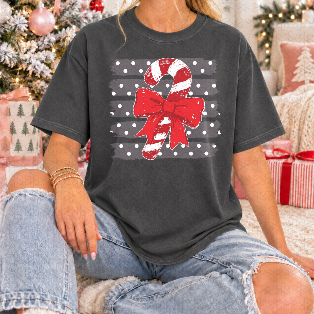 Candy Cane Completed Tee