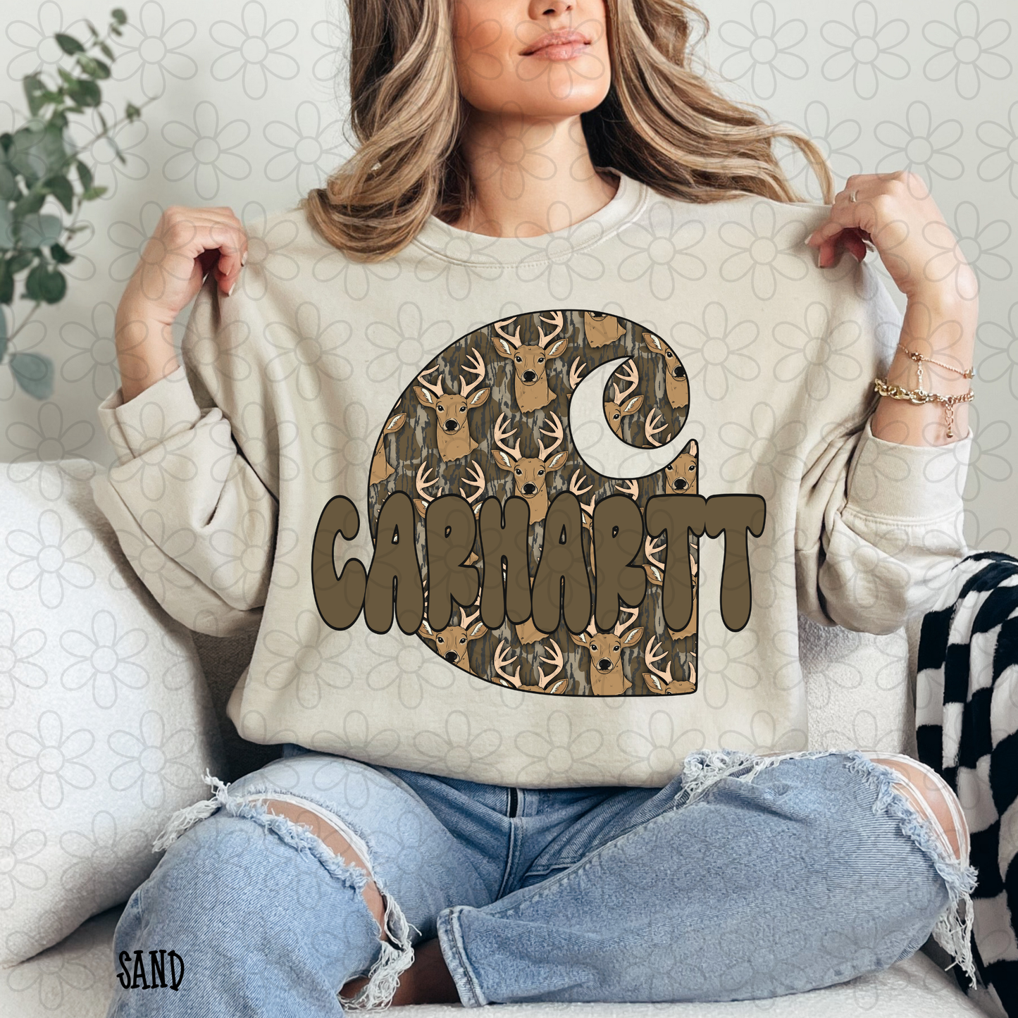 Carhartt Brown Deer DTF Transfer