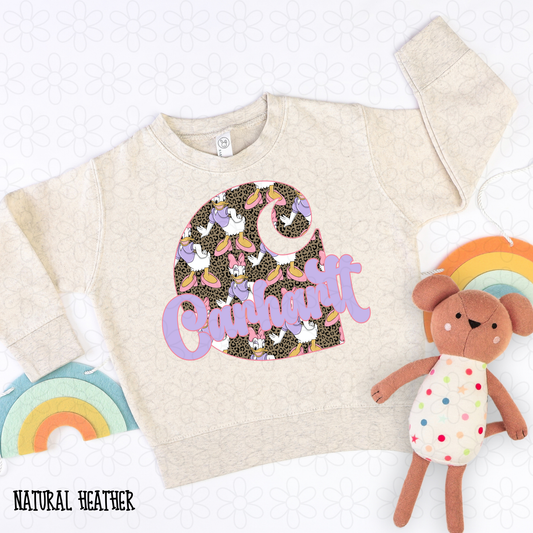 Carhartt leopard daisy duck Kids Completed Tee