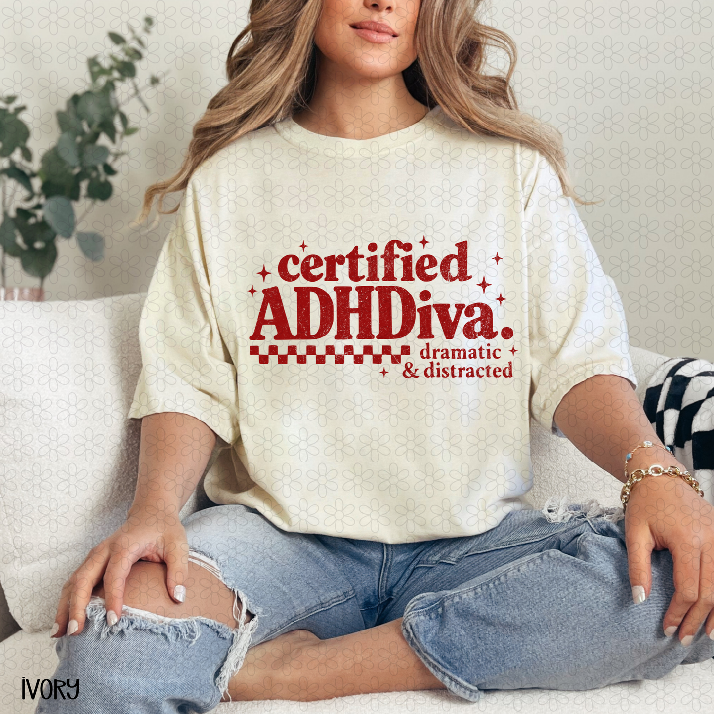 Certified ADHDiva Red Completed Tee