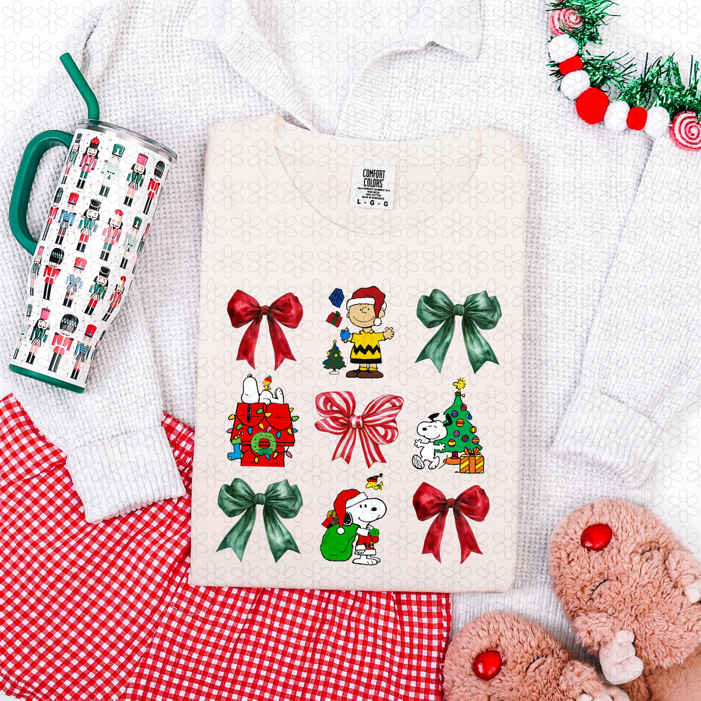 Charlie Brown Coquette Christmas Completed Tee