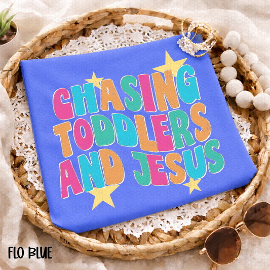 Chasing Toddlers and Jesus Completed Tee