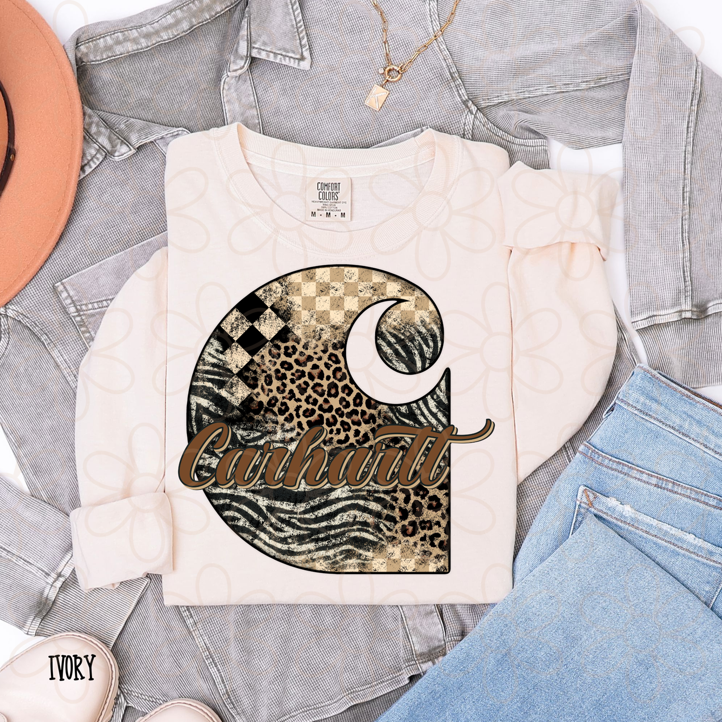 Checkered Animal Print Carhartt Completed Tee