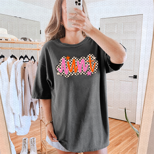 Checkered Aunt Completed Tee